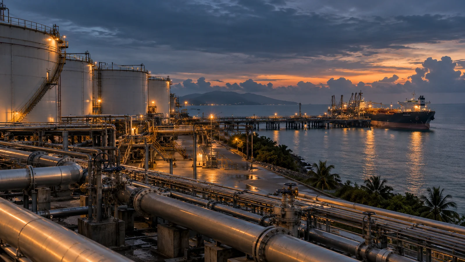 Fuel storage and distribution infrastructure — conceptual illustration