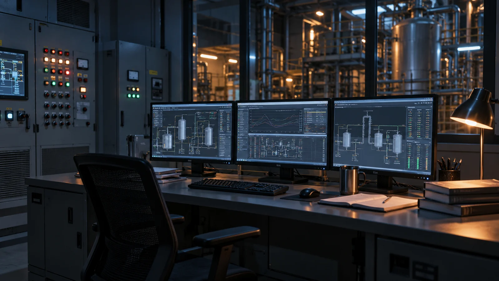 Technical skills and industrial monitoring environment — conceptual illustration